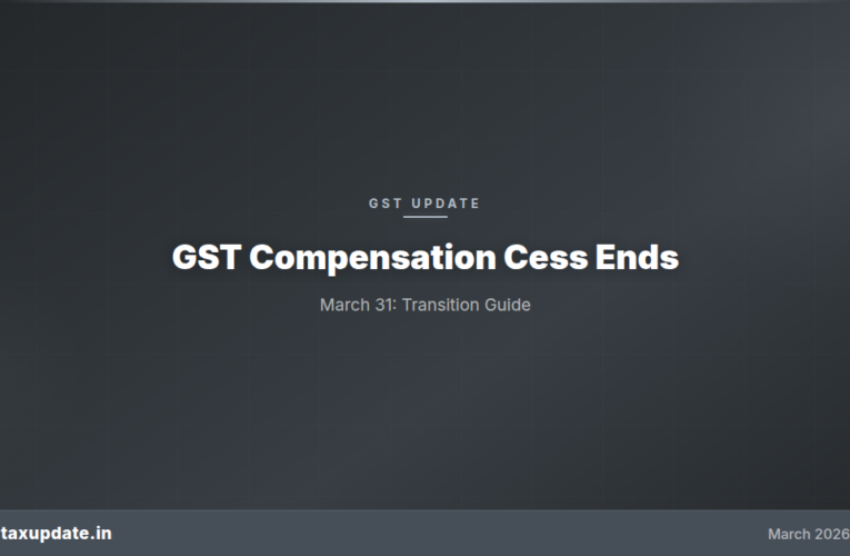 GST Compensation Cess Ends March 31, 2026: Complete Transition Guide for Businesses