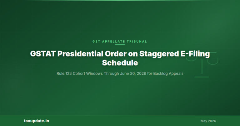 GSTAT Presidential Order on Staggered E-Filing Schedule: Rule 123 ...