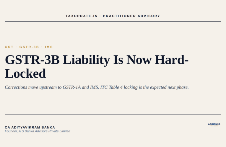 GSTR-3B Hard-Locking and IMS: Why GSTR-1 and the Invoice Management System Now Decide Your GST Liability