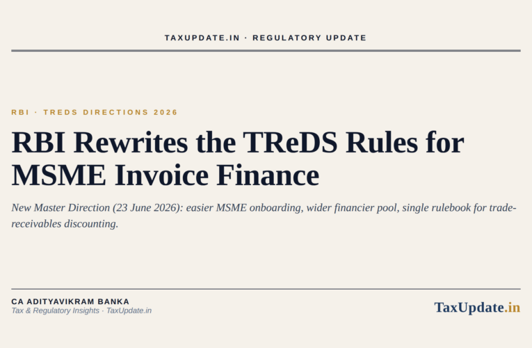 RBI TReDS Directions 2026: What the New Trade Receivables Discounting Rules Mean for MSME Working Capital