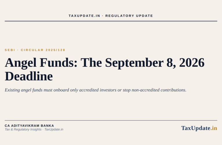 SEBI Angel Fund Rules 2026: The September 8, 2026 Accredited-Investor Deadline Every Existing Angel Fund Must Meet